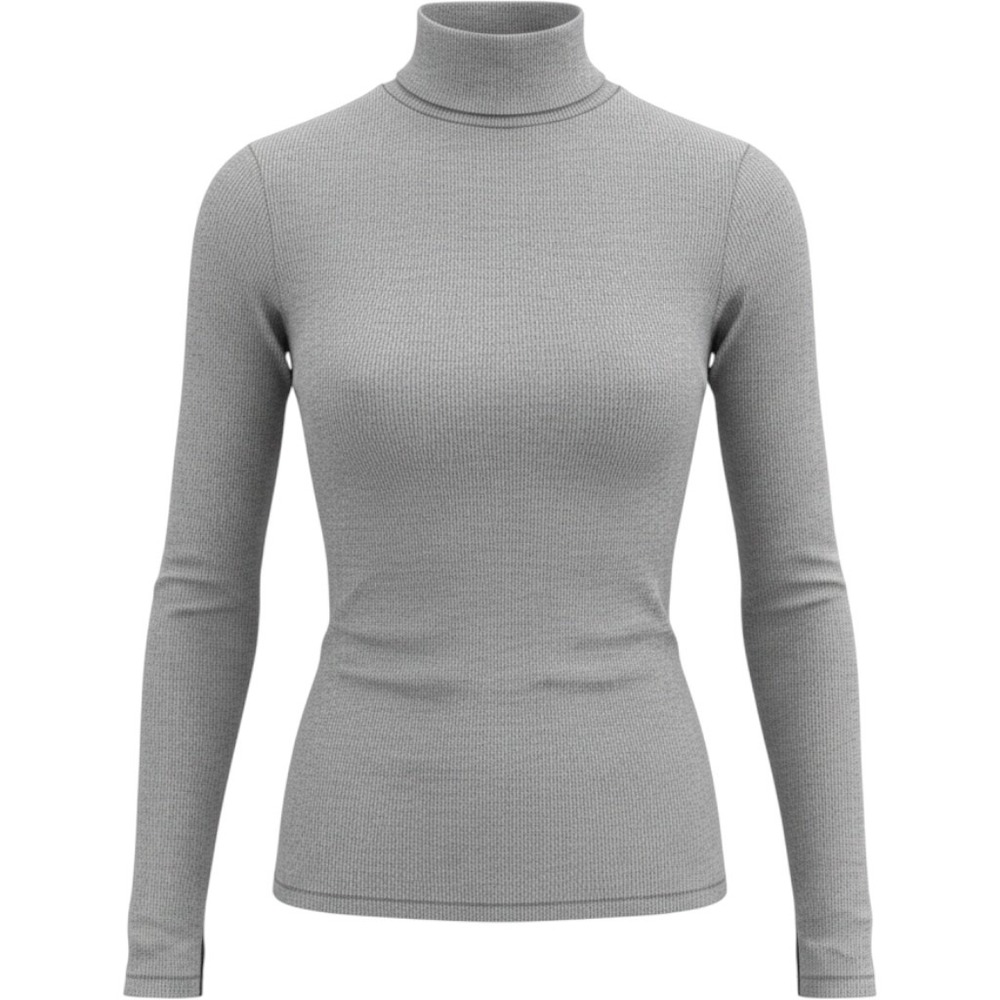 Victoria's Secret VS Tee Shop Gray Ribbed Turtleneck Long Sleeve Top Small